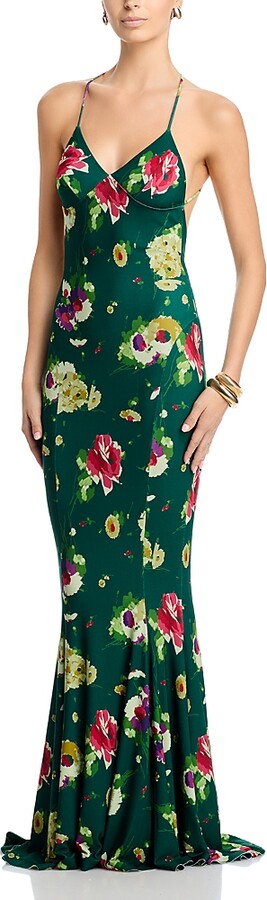 Norma Kamali Low Back Fishtail Gown