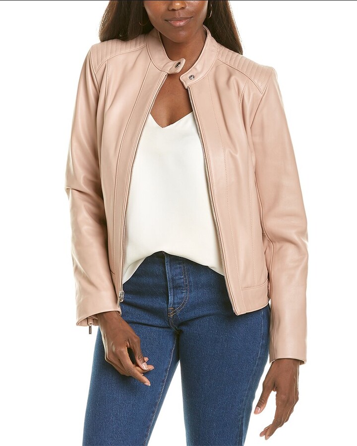 Nude Leather Jacket | Shop The Largest Collection | ShopStyle