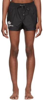 Dolce & Gabbana Black Logo Swim Shorts