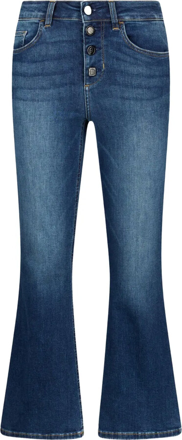 Liu Jo Jewelled-Buttons Jeans