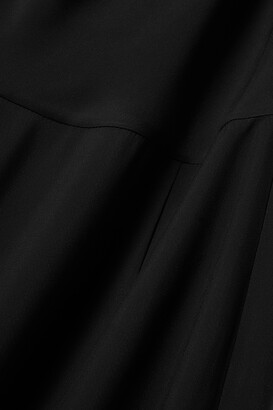 Valentino Garavani Garavani - Draped Stretch-crepe Midi Dress - Black