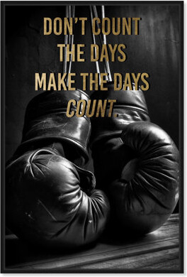 Make the Days Count Gloves Canvas Boxing Poster Art by Art Remedy