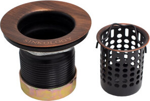 Sinkology SinkSense Antique Copper 2" Jr. Basket Strainer Drain with Removable Basket