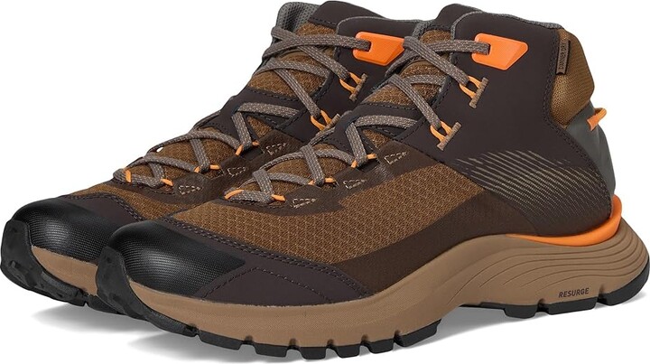 Danner Trail Junction Mid Men's Hiking Boots Malt Brown/Poppy Orange : 9 D - Medium, Leather/Textile