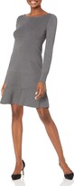 Thumbnail for your product : Lark & Ro Women's Long Sleeve Ruffle Skirt Sweater Dress