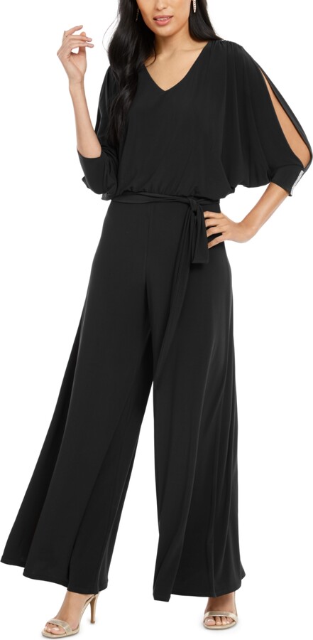 MSK Petite Embellished Split-Sleeve Jumpsuit - ShopStyle