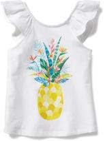 Thumbnail for your product : Old Navy Ruffle-Sleeve Graphic Tee for Toddler