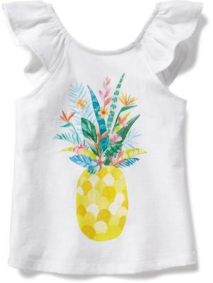 Old Navy Ruffle-Sleeve Graphic Tee for Toddler