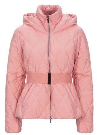 armani shearling jacket pink