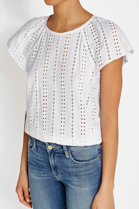 A.P.C. Mina Cotton Top with Cut-Out Pattern