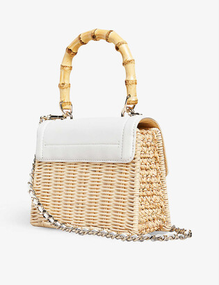 Jaylisa top handle basket cross body bag Clearance