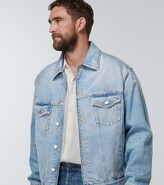 Thumbnail for your product : Valentino Studded cotton denim jacket