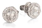 Thumbnail for your product : Suzanne Kalan White Topaz, White Sapphire & 14K White Gold Round Stud Earrings
