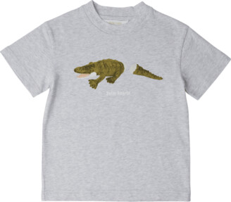 Palm Angels Boy's Crocodile Graphic Logo-Pritn T-Shirt, Size 4-12