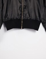 Thumbnail for your product : The O Dolls Collection ODolls Collection satin motif bomber jacket in black