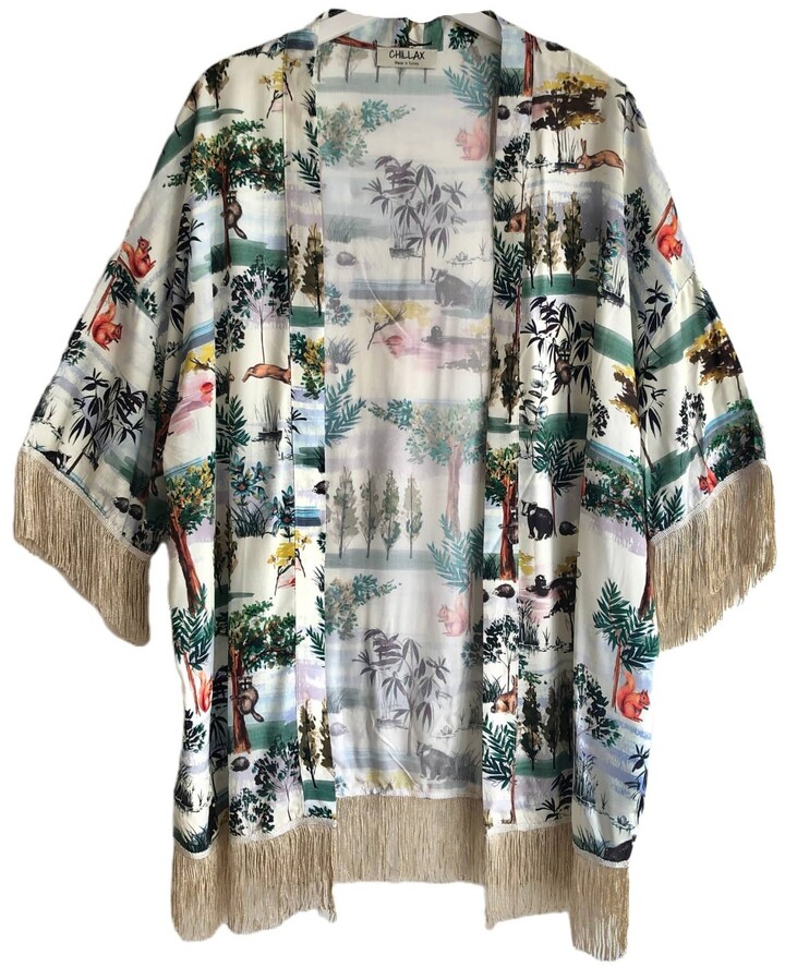 Fringe Kimono | Shop the world's largest collection of fashion | ShopStyle