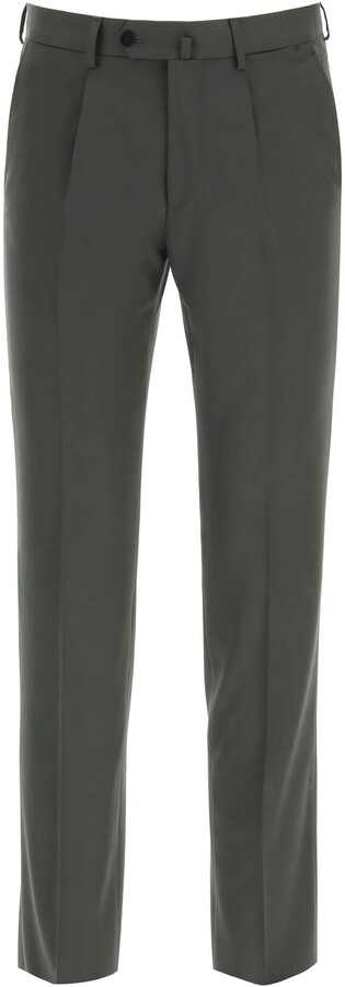Caruso Houdini Wool Tailored Trousers - ShopStyle Dress Pants