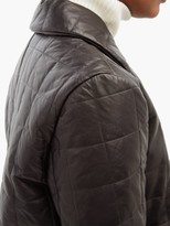 Thumbnail for your product : Bottega Veneta Leather Quilted Down Coat - Black