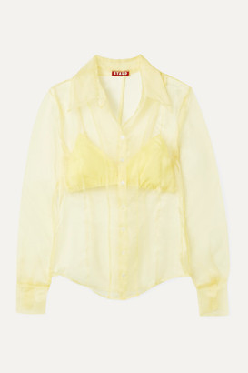 STAUD Hendrix Organza Shirt - Pastel yellow