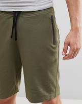 Thumbnail for your product : ASOS Slim Fit Jersey Shorts With Zips In Khaki