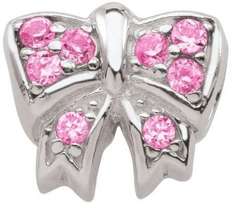Persona Pink Crystal Bow Charm fits Pandora, Troll & Chamilia European Charm Bracelets