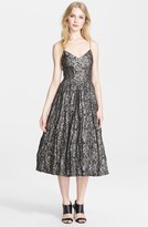 Thumbnail for your product : Tracy Reese Rose Detail Metallic Tulle Slipdress