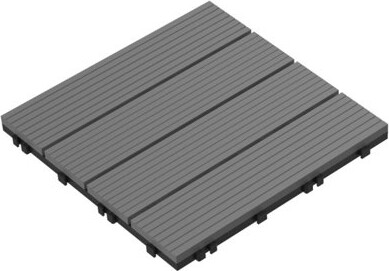 Pure Garden 12'' L x 12'' W Interlocking Deck Tile - Patio Tiles