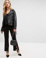 Thumbnail for your product : MANGO Leather Biker Jacket