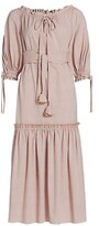 Thumbnail for your product : ANNA MASON Bardot Ruffled Midi Dress