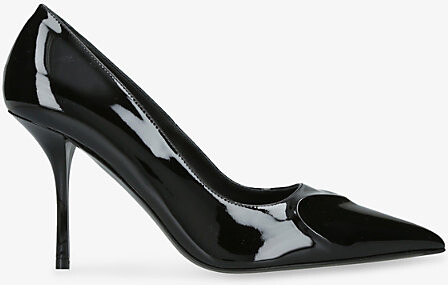 Azzedine Alaia Womens Black Le Cœur 90 Patent Leather Pumps Eur 38/5 Uk Women