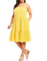 vince camuto sleeveless eyelet sundress