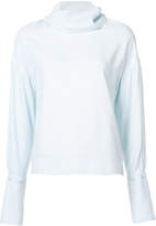 Thumbnail for your product : Adam Lippes Satin back crepe turtleneck blouse