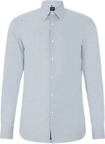 Thumbnail for your product : HUGO BOSS Slim-fit shirt in printed Italian cotton poplin