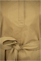 Thumbnail for your product : Burberry ABBIE - Smock stitch cotton twill dress with graphic logo