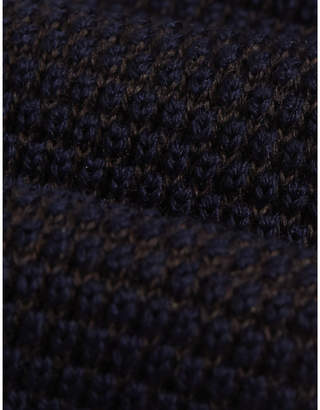 Eleventy Square-end two-tone knitted wool tie