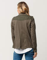 Thumbnail for your product : Full Tilt Twill Knit Sleeve Womens Jacket