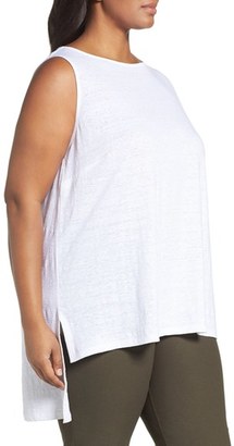Eileen Fisher Plus Size Women's Organic Linen Jersey Long Shell
