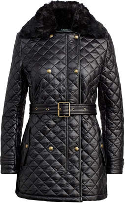 Ralph Lauren Faux Fur-Trim Quilted Jacket