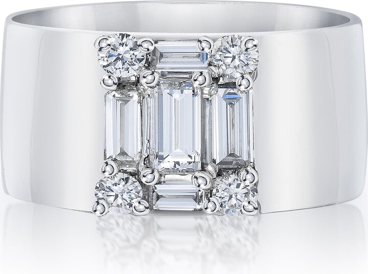 Mindi Mond Clarity Diamond Cigar Band Ring