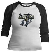 Thumbnail for your product : Artsmith Jr. Raglan US Air Force with Planes and Fighter Jets with Emblem