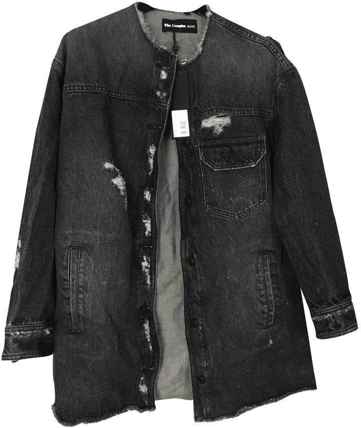 the kooples black denim jacket