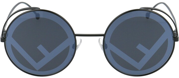 fendi round frame sunglasses