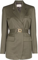 Thumbnail for your product : LVIR Belted Wool Blazer
