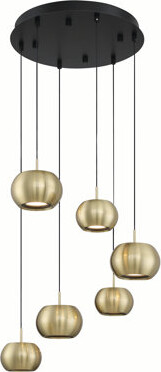 Everly Quinn Breyssi 6 - Light Gold LED Pendant