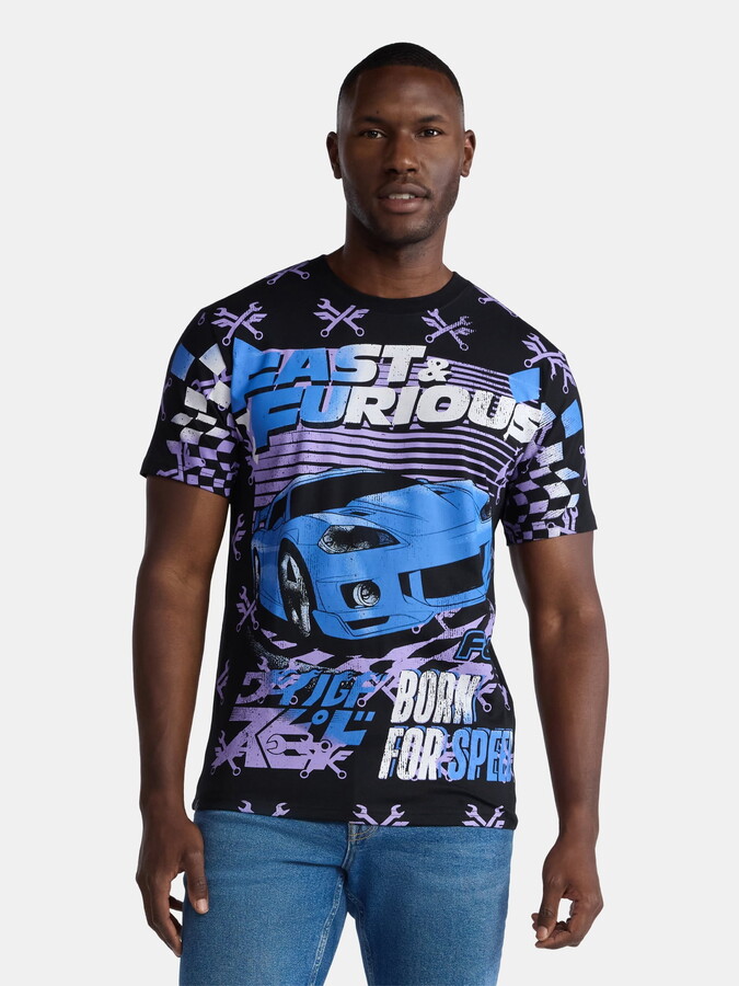 Fast & Furious Men's & Big Men's Graphic Tee Shirt, Sizes S-3XL