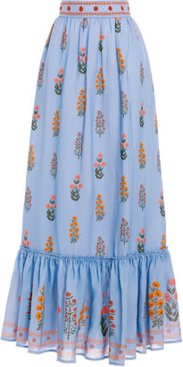 Agua by Agua Bendita Agua by Algodon Dahlia Linen Maxi Skirt