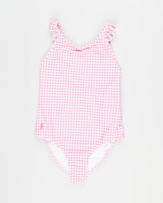 Polo Ralph Lauren Girl's Pink One-Piece Swimsuit - Gingham One-Piece Swimsuit - Kids - Size 6 YRS at The Iconic