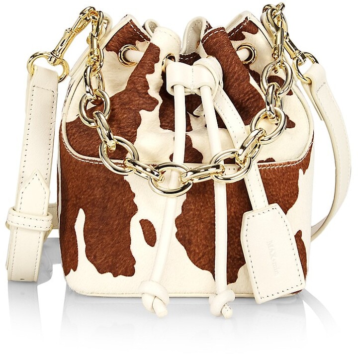 Max + Min Micro Mini Bonnie CowPrint Calf Hair Bucket Bag ShopStyle