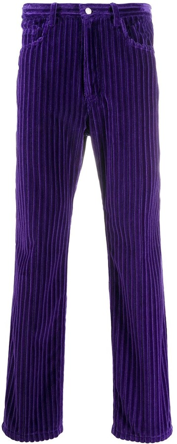 mens purple corduroy trousers