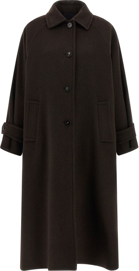 Alberto Biani Virgin Wool Long Coat